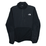 THE NORTH FACE Mens Sweatshirt Black 1/4 Zip S