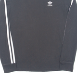 ADIDAS Womens T-Shirt Black Long Sleeve UK 6