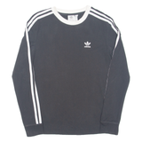 ADIDAS Womens T-Shirt Black Long Sleeve UK 6