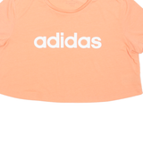 ADIDAS Cropped Womens T-Shirt Orange M