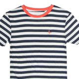 JACK WILLS Striped Womens T-Shirt White Crew Neck UK 6