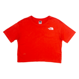 THE NORTH FACE Cropped Womens T-Shirt Orange Crew Neck XS