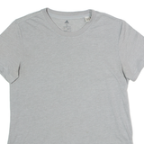 ADIDAS Womens T-Shirt Grey Crew Neck S