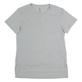 ADIDAS Womens T-Shirt Grey Crew Neck S