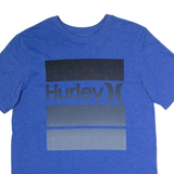 HURLEY Mens T-Shirt Blue Crew Neck M