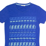 LEE Mens T-Shirt Blue Crew Neck S