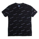 CHAMPION Mens T-Shirt Black Crew Neck S