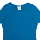 LAURA ASHLEY Womens T-Shirt Blue Viscose M
