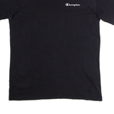 CHAMPION Mens T-Shirt Black Crew Neck S