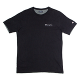 CHAMPION Mens T-Shirt Black Crew Neck S