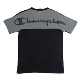 CHAMPION Mens T-Shirt Black Crew Neck S