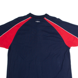 UMBRO Mens Polo Shirt Blue Colourblock 2XL
