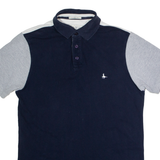 JACK WILLS Mens Polo Shirt Blue Colourblock S
