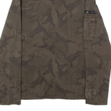 RIVER ISLAND Mens Military Jacket Brown Camouflage S