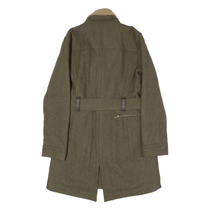 UGG Womens Trench Coat Green Wool L