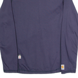 CARHARTT Womens T-Shirt Blue Long Sleeve S