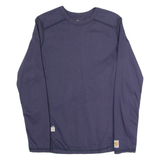 CARHARTT Womens T-Shirt Blue Long Sleeve S
