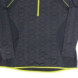 M&S Fitness Womens Jersey Black Long Sleeve 1/4 Zip XL