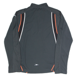 CRANE Fitness Mens Jersey Grey Long Sleeve 1/4 Zip M