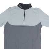 DECATHLON Cycling Mens Jersey Grey 1/4 Zip S