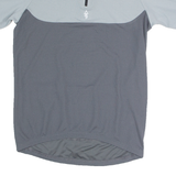 DECATHLON Cycling Mens Jersey Grey 1/4 Zip S
