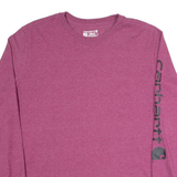 CARHARTT Loose Fit Womens T-Shirt Purple Long Sleeve XL