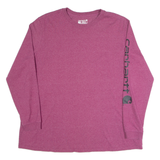 CARHARTT Loose Fit Womens T-Shirt Purple Long Sleeve XL