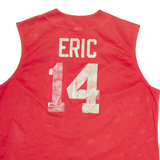 MAJESTIC Fammily 14 Mens Football Shirt Jersey Red Sleeveless USA V-Neck XL