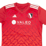 ADIDAS Cheltenham Town Mens Football Shirt Jersey Red USA V-Neck M