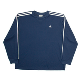 ADIDAS Mens T-Shirt Blue Long Sleeve XL