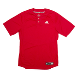 ADIDAS Baseball Mens Jersey Red Button Neck L