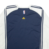 ADIDAS Pacers Mens Football Shirt Jersey Blue Long Sleeve USA V-Neck XL