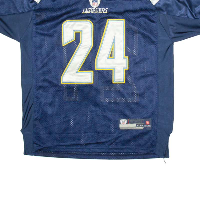 REEBOK 24 Chargers Mens Jersey Blue USA V-Neck L