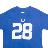 NFL Colts 28 Mens T-Shirt Blue USA L