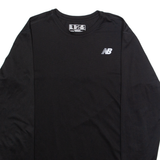 NEW BALANCE Mens T-Shirt Black Long Sleeve M