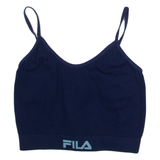 FILA Cropped Womens T-Shirt Blue Sleeveless XS