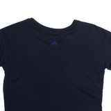 ADIDAS Cropped Womens T-Shirt Blue S