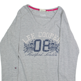 LEE COOPER Womens T-Shirt Grey Long Sleeve S