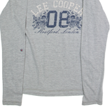 LEE COOPER Womens T-Shirt Grey Long Sleeve S