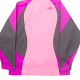 THE NORTH FACE Girls Rain Coat Pink Hooded Colourblock XL