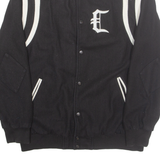 THE CROOKS Mens Varsity Jacket Black USA XL