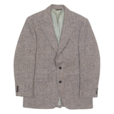 DE ROW AND SHARMA Mens Blazer Jacket Brown Wool Check S