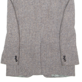 DE ROW AND SHARMA Mens Blazer Jacket Brown Wool Check S