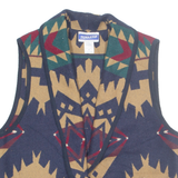 PENDLETON Womens Gilet Blue Wool Crazy Pattern M