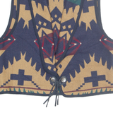 PENDLETON Womens Gilet Blue Wool Crazy Pattern M