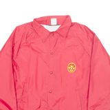 AUBURN Red Boy Scouts Mens Coach Jacket Red Nylon USA XL