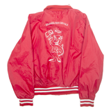 HILTON Mens Varsity Jacket Red Nylon M