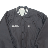 HARTWELL Northbay Construction Mens Varsity Jacket Black Nylon USA L