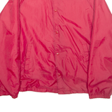 AUBURN Mens Coach Jacket Red Nylon 90s L