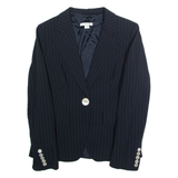 MARELLA Womens Blazer Jacket Black Viscose Striped M